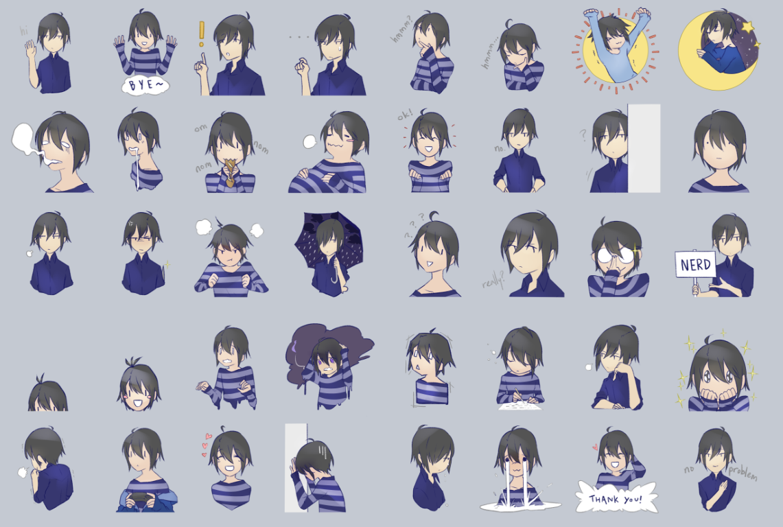 LINE sticker set for the twins.